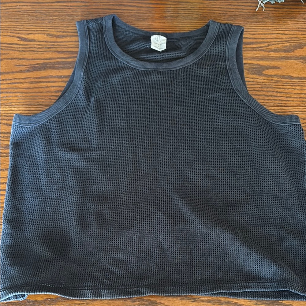 Original Use Gray Tank Top Crew Neck Casual netted look EUC